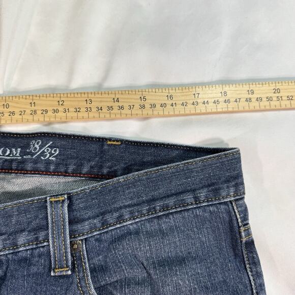 Hilfiger Brand Denim Men's 38x32 Blue Denim Relaxed Freedom Jeans - Picture 4 of 8